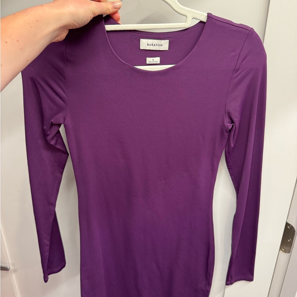 Aritzia Purple Long Sleeve Dress